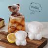 1-10PCS 3D Bear Silicone Ice Cube Mold Tray for Coffee Shop and Kitchen Chocolate Candy and Ice Cream Dessert Maker