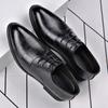 Hollow Out Breathable Flat/6cm Heel Spring Summer Men's Leather Dress Shoes Fashion Casual Height Increase Elevator Shoes Man