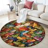 Frogs Round Area Rug,Carpet Rug for Living Room Bedroom Sofa Playroom Decor,Non-slip Floor Mat