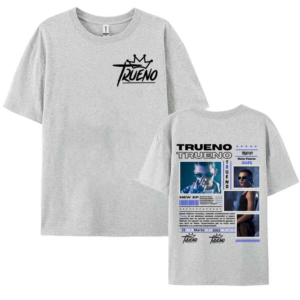 Rappeur Trueno Mateo Palacios Tournée d'Album 2025 Merchandising T-shirts Hommes Femmes 100% Coton T-shirts Hip Hop Décontracté Été T-shirt Pop Art