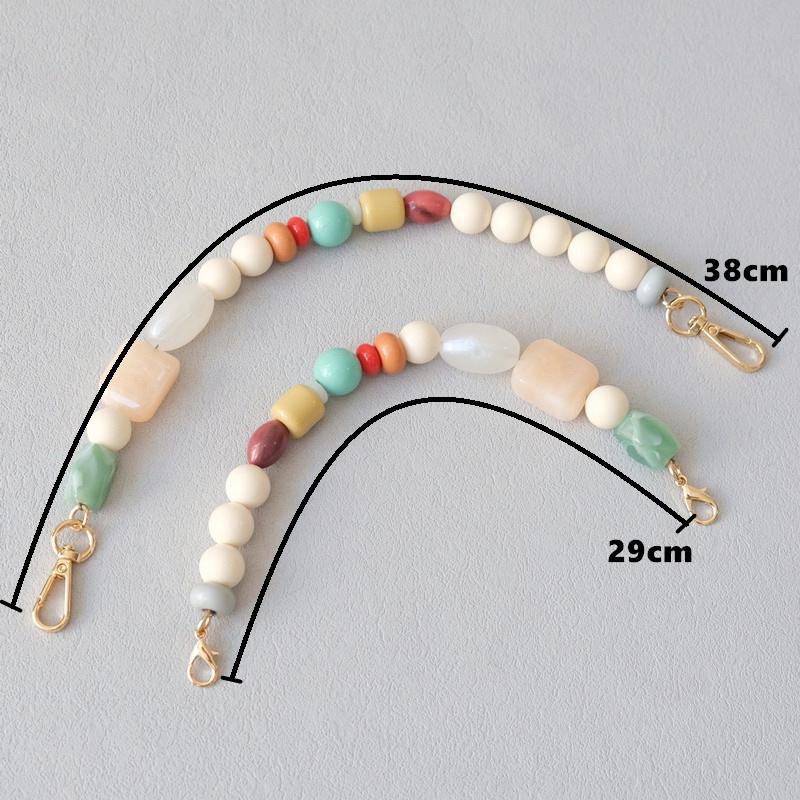 New Woman Bag Accessory Strap Candy Resin Beaded Handcrafted Wristband Acrylic Bag Chains Women Replacement Bag Handle Chain