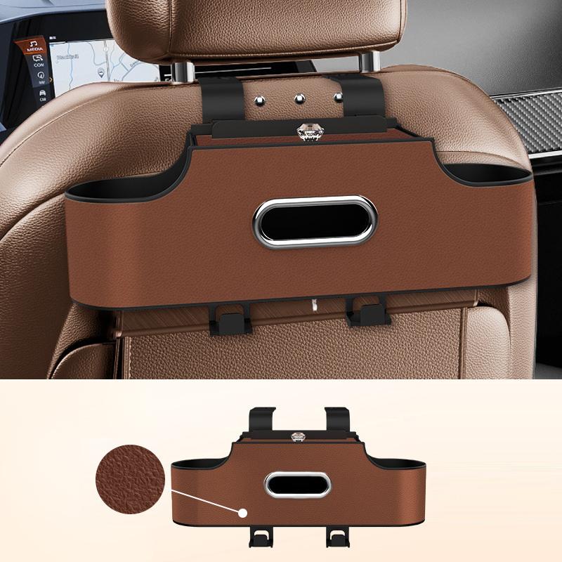 Multifunctional Car Seat Back Storage Box, Abs Resin Tissue Holder, Cup Holder, Phone Holder, Car Seat Back Storage Box