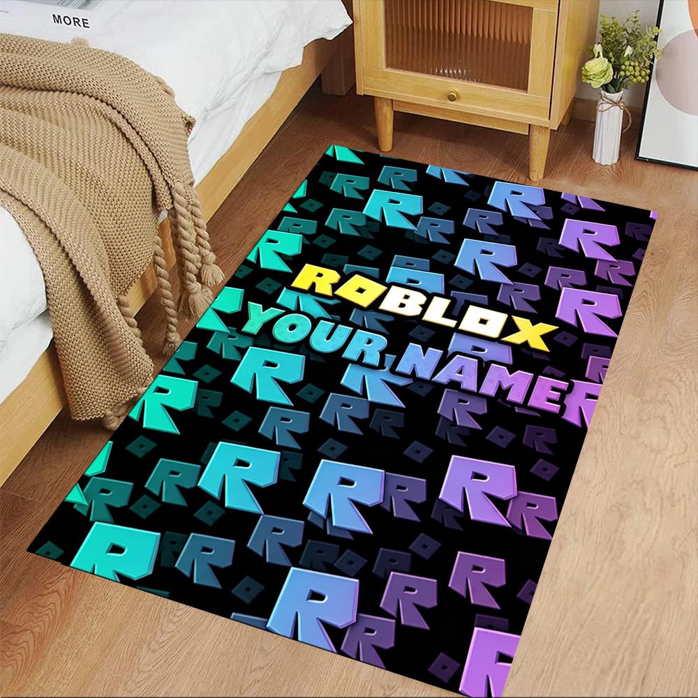 Roblox Customized Name Floor Mat Perfect for Hallway Balcony Dining Room Kitchen Anti-slip Rug Office Home Decor Best for Christmas