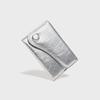 Dot Saddle Slim Mini Transportation Card Wallet Silver