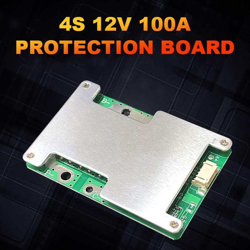4S 12V 100A LiFePO4 Lithium Battery Protection Board with Power Battery Balance/Enhance BMS PCB Protection Board DY