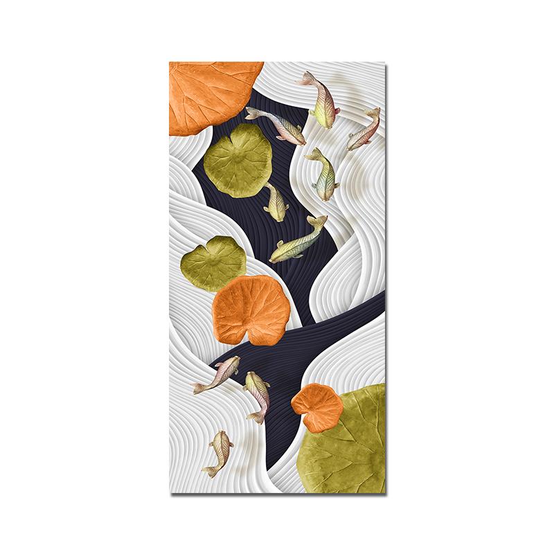 Golden Carp Modern Art Abstract Corridor Living Room Decoration Painting Wall Art Picture Poster Print on Canvas