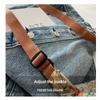 Fashion Vintage Crossbody Bag Half Moon Shape Printed pattern Handbag Texture Messenger Bag for Women