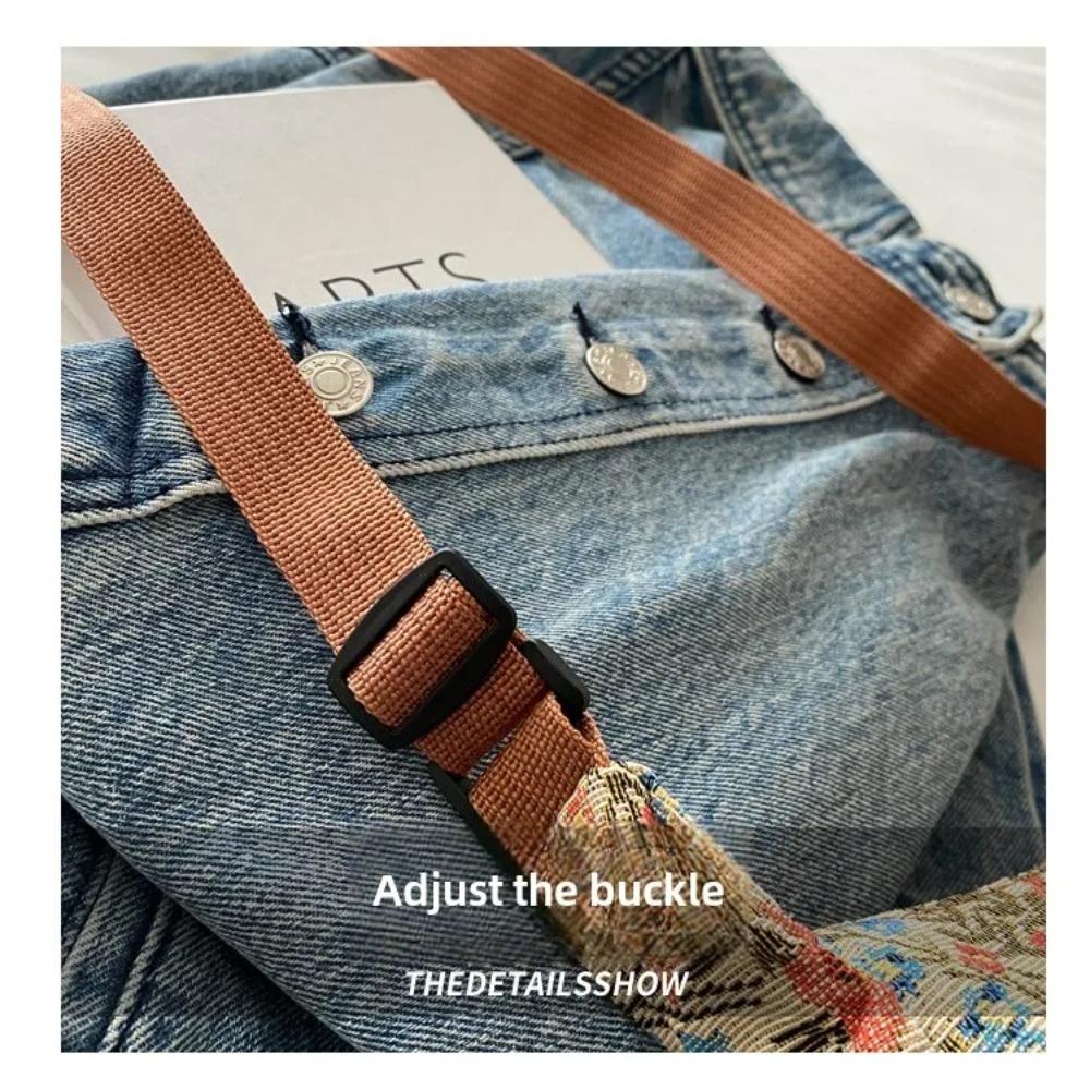 Fashion Vintage Crossbody Bag Half Moon Shape Printed pattern Handbag Texture Messenger Bag for Women