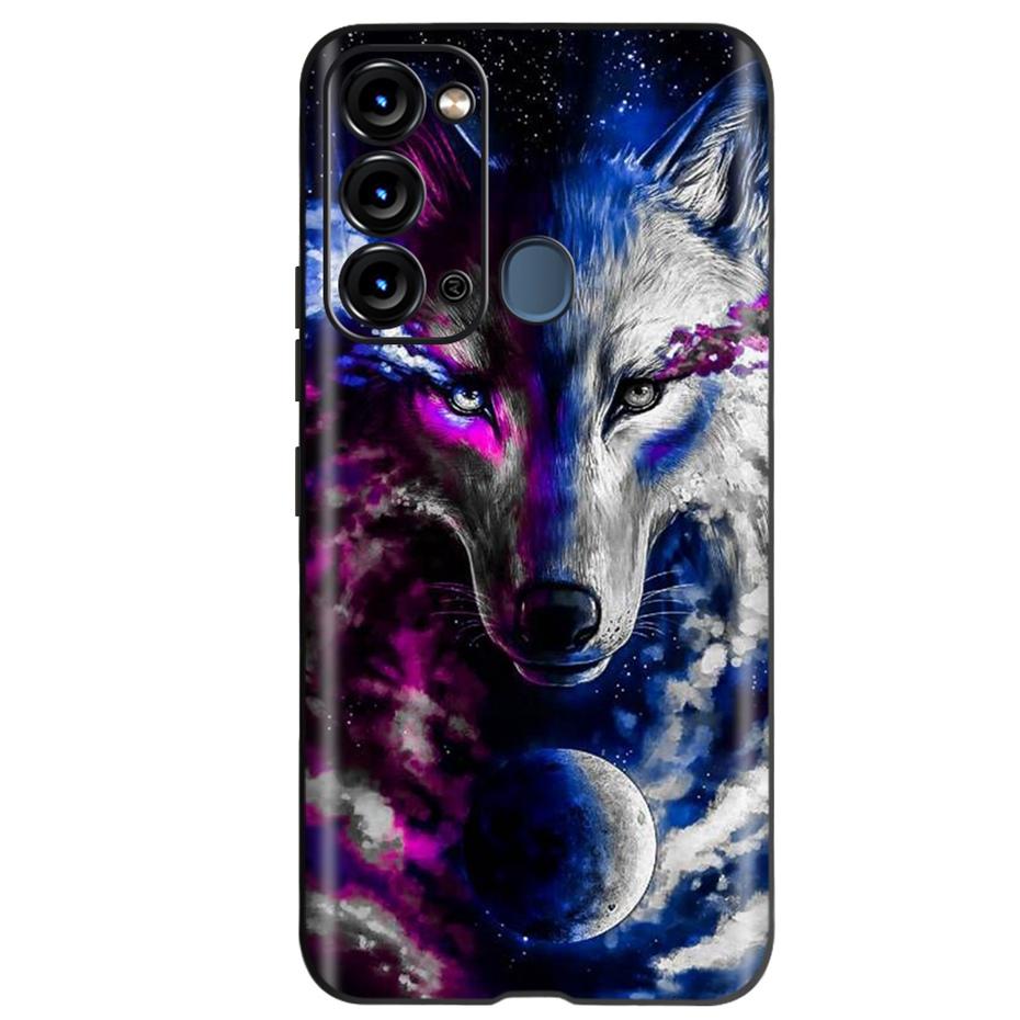 For ITEL Vision 3 Case Fashion Cat Sunflower Phone Cases For Itel S17 S 17 S661W Soft TPU Black Silicone Cover Vision3 Bumper