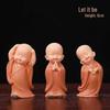 Handmade Cute Little Monk Resin Ornaments for Desktop Decoration