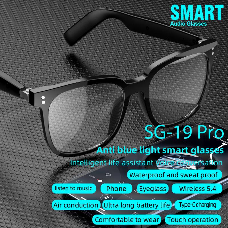 SG19PRO Smart Bluetooth Sunglasses: Magnetic Polarized Night Vision & Anti-Blue Light Glasses