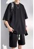 Men's Hong Kong Style Heavyweight Waffle T-shirt and Five-Point Pants Casual Sportswear Set