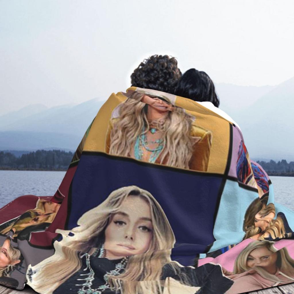 Lainey Wilson - Country's Cool Again Portrait Blankets Warm Flannel Throw Blanket Cover for Bed Living room Picnic Travel Couch