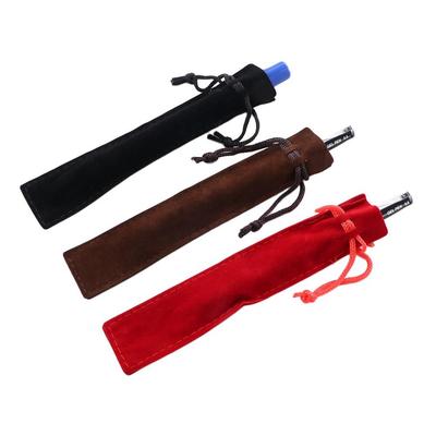 Black 5 Colors With Rope Drawstring Pen Pouch Pen Sleeve Holder Pen Bag Case Single Pencil Bag Pencil Bag Velvet Pen Pouch