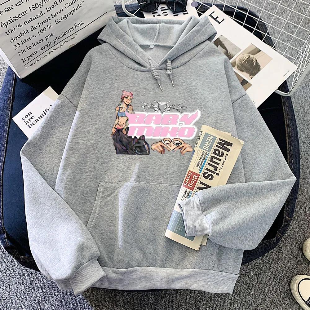 Singer Young Miko BabyMiko Hoodies Hip Hop Graphic Printing Sweatshirt Women/Men Clothing Sudaderas Para Mujer Streetwear Female