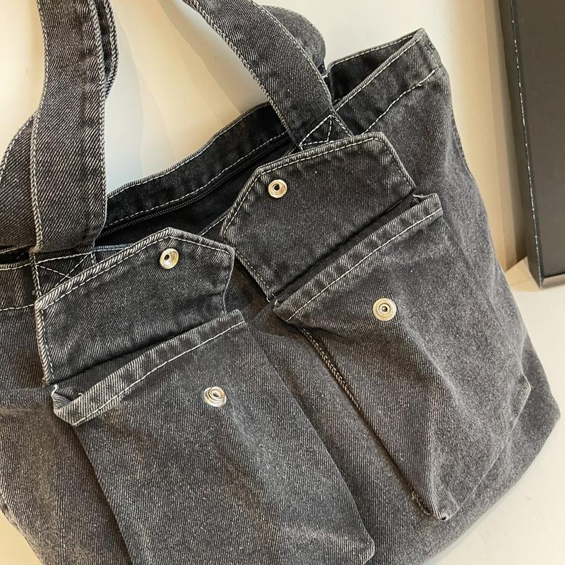 Denim Fashion Trend Handbags Underarm Satchel Fashion able Work Shopping Travel Bag Shoulder Crossbody bags Cool Girl Tote Bags