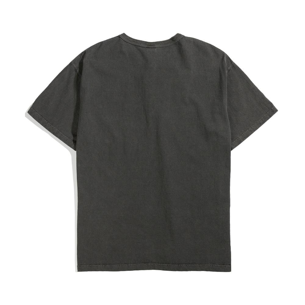 Guson Henley Neck Short Sleeve T-Shirt - Pigment Black
