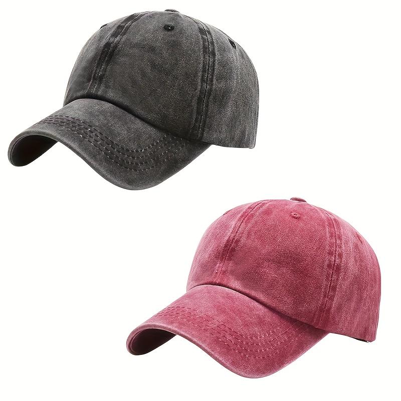 Solid Washed Denim Baseball Cap Vintage Unisex Cotton Sport Hat Outdoor Soft Top Breathable Versatile Sunshade Caps Women Men