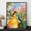 Disney 5D Diamond Painting Kit Beauty and Peacock Garden Home or Office Home Decor Art Diamond Painting Kit