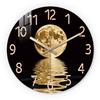 High-Quality Moon High-Quality Night High-Quality Scene High-Quality Wooden High-Quality Wall High-Quality Clock, 10-24Inch High-Quality Silent