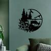 1pc Black Deer Wall Decoration - Modern Sticker Mural for Bedroom, Enhancing Room Decor with Style