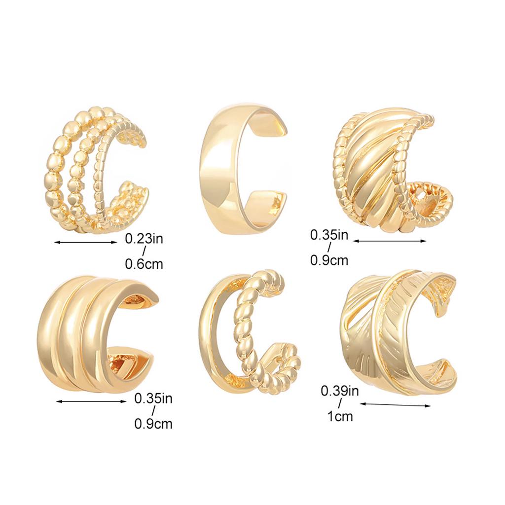 Cercei cu clips pentru ureche de aur