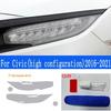 Folie Protectoare Fumurie Neagră Transparentă TPU Autocolant Transparent pentru Faruri Auto Honda Civic Generația a 10-a 2016- Accesorii