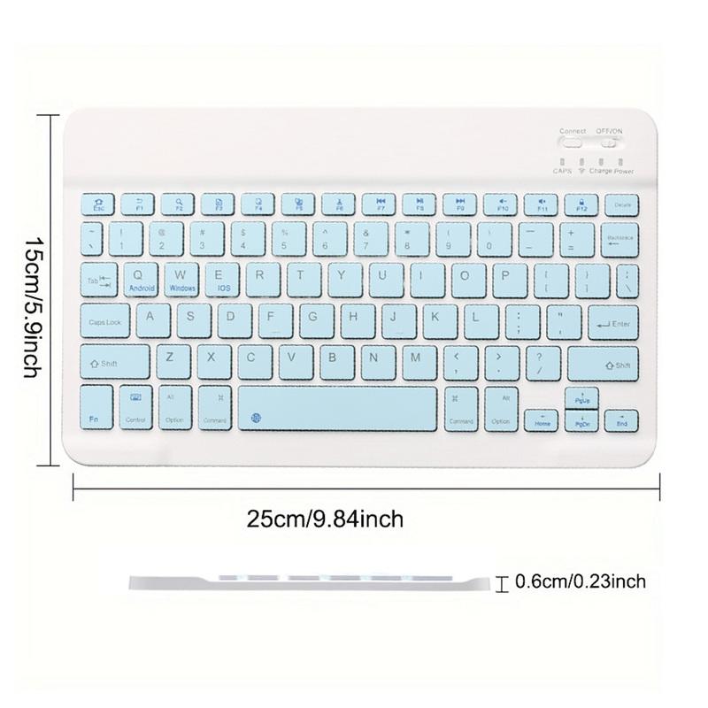 Ultra-Slim Bluetooth-Compatible Keyboard Portable Mini Wireless Keyboard Rechargeable for iPad Tablet Phone iOS Android Windows