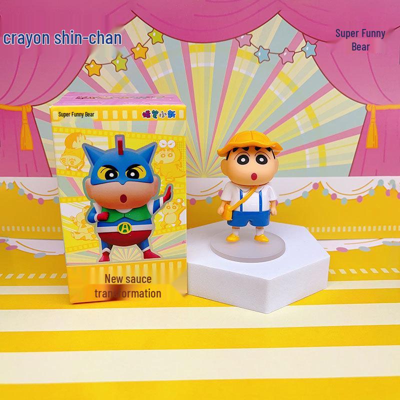 Crayon Shin-chan Trendy Anime Toy: Cute Desktop Car Ornament & Home Decoration Blind Box