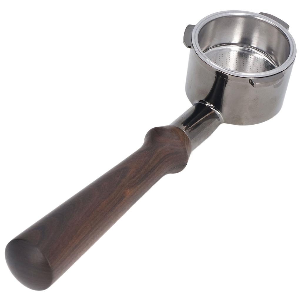 Coffee Portafilter 51mm Ergonomic Black Rosewood Handle Bottomless Zinc Alloy Portafilter for