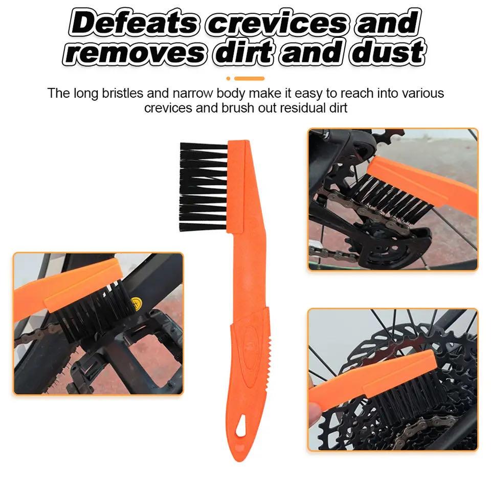 6pcs Professional Bicycle Chain Cleaner Kit Portable Bicycle Scrubber Brushes Set Bike Wash Repair Tool