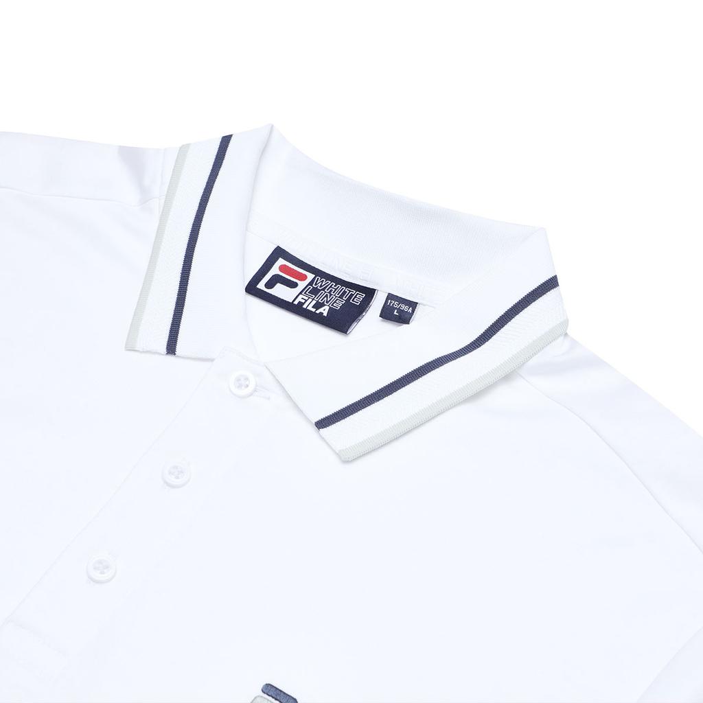 Fila 2023 New Summer Fashion Versatile Knitted Short Sleeve Polo Shirt Men Tops White F11M338108F-WT