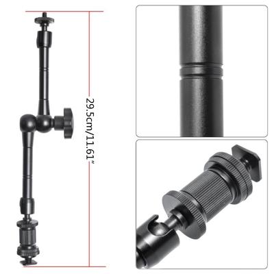 Compatible for Camera Monitor Adjustable Metal Fixed Frame11 Inch Arm Super Clamp Crab Plier Clip Articulating New