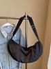 Nylon Minimalist Shoulder Bag For Casual Travel With Zipper Pocket For Women