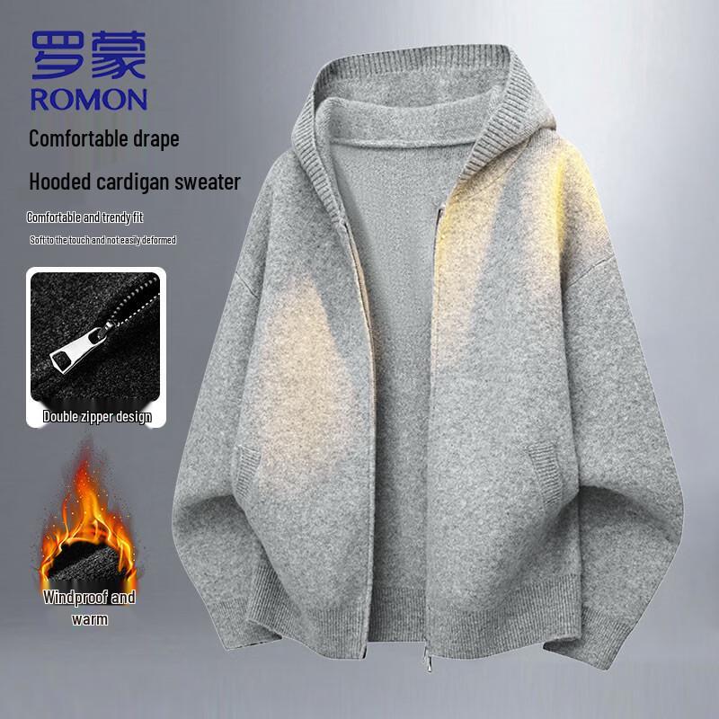 ROMON Men s AutumnWinter Hooded Knit Cardigan 3XL 3350₽