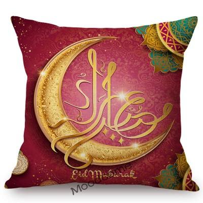 Eid Mubarak Ramadan Decoration Islamic Moon Moslem Muslim Art Home Decorative Sofa Throw Pillow Case Cotton Linen Cushion Cover