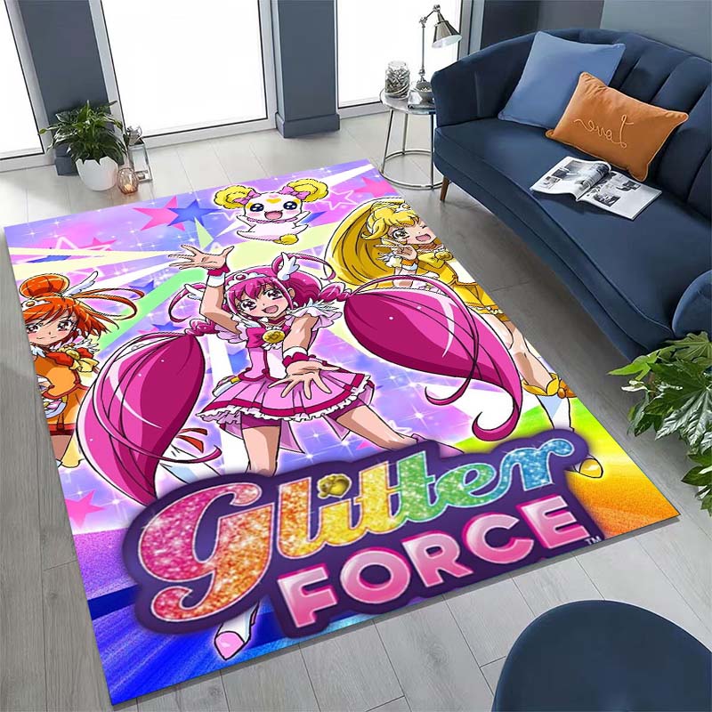 Cute Cartoon Pretty Cure Pattern Rug, Large Area Non-slip Washable Rug,, Suitable for Bedroom Home Decoration.666