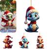 Festlicher Weihnachtsdrache Autoanhänger Acrylmaterial Cartoon-Stil Mehrfarbig Automobil-Innendekor