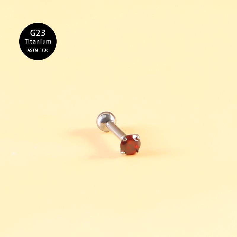 G23 Titanium CZ Zircon Ear Piercing Studs: Threaded, Fashionable Cochlea Jewelry Earrings