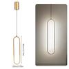 Minimalist Aluminum Black Long Strip Chandeliers For Living Room Wall Decor LED Hanging Light Small Chandelier Dimmable