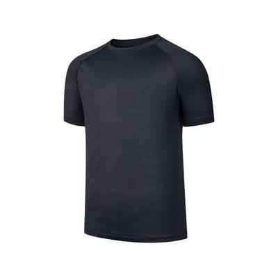 Série Estilo de Vida Urbano Camiseta Casual de Manga Curta com Gola Redonda Masculina Tops Preto SO2259ST51C-BK001