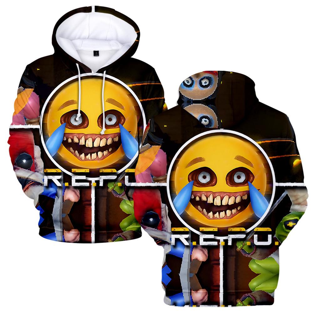 Unisex Hoodie Sweatshirt R.E.P.O Cartoon Printed Streetwear Hoodies for Couples Men Women XS