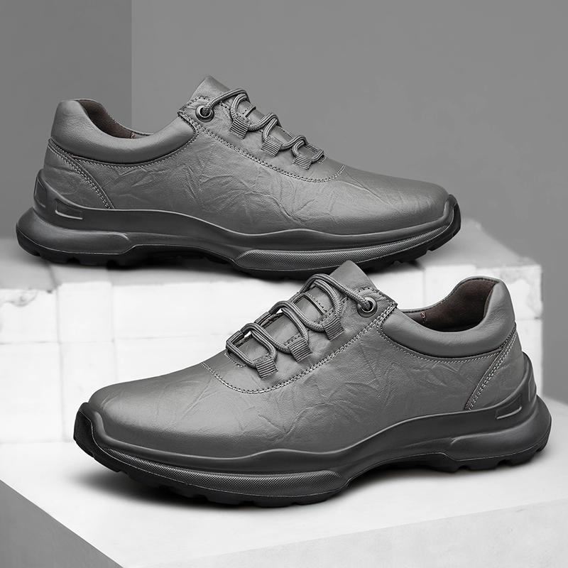 New Hot-selling Men's Casual Shoes Genuine Leather Sneakers Comfy Sports Shoes Outdoor Male Trainers Non-Slip Treking Footwear