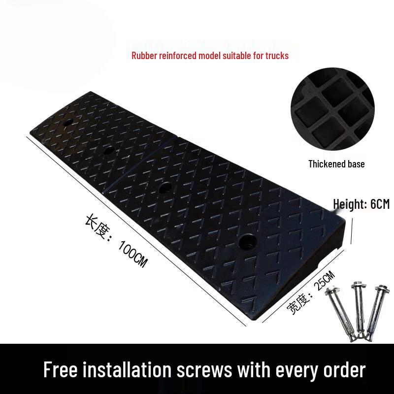 Heavy-Duty Rubber Curb Ramp Mat
