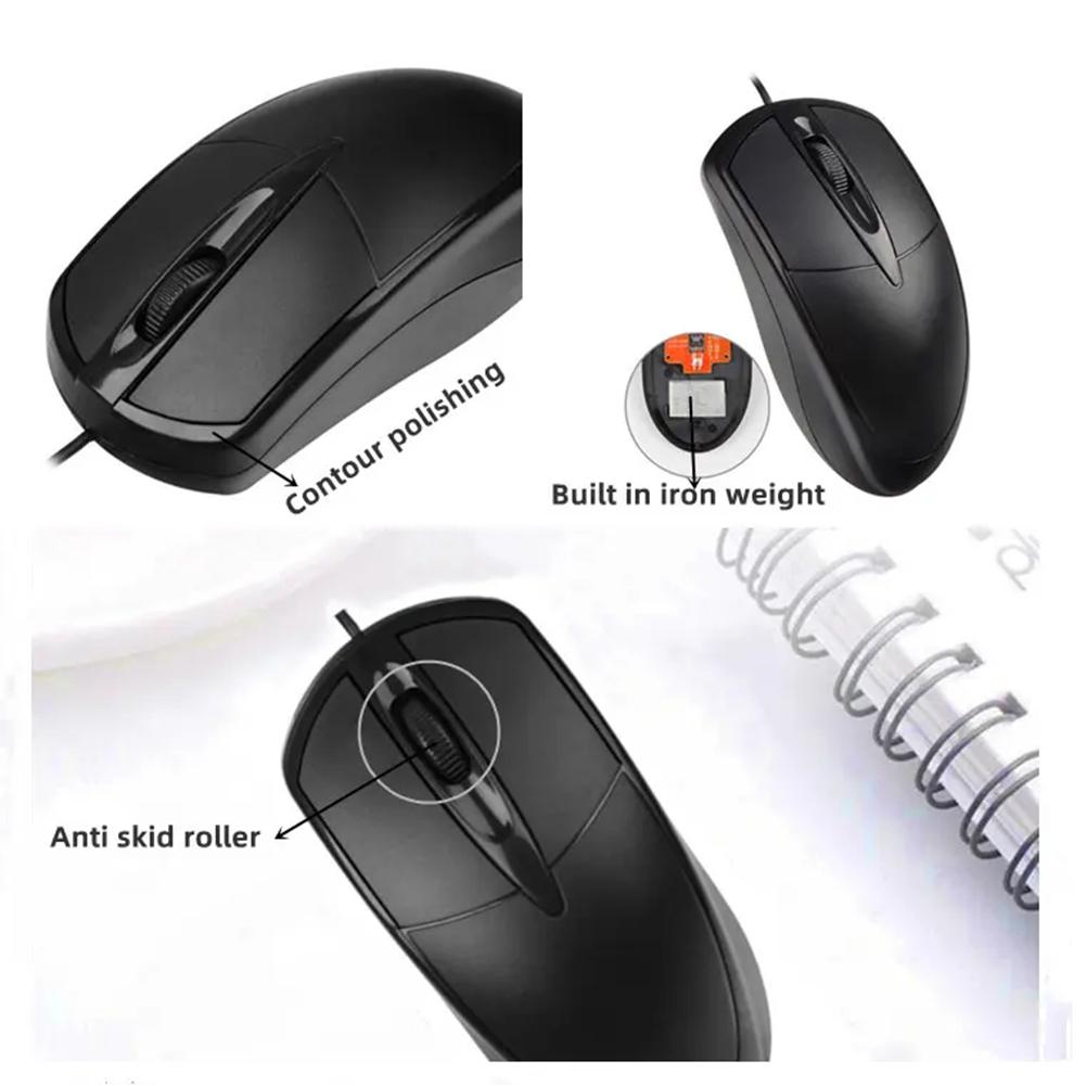 USB Wired Computer Mouse Notebook Computer Mouse Mice Optical Mouse Gamer PC Laptop For Office Home Use With 1.2m Line