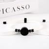 Stainless Steel Multi-Color Adjustable Bracelet with Round Tag for Laser Engraving, 15mm Hole