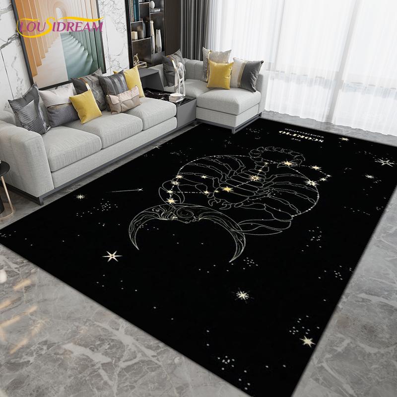 Skorpion Skorpion Bereichsteppich Groß, Teppich für Wohnzimmer Schlafzimmer Sofa Dekoration, Küche Badezimmer Fußmatte Rutschfeste Bodenmatte