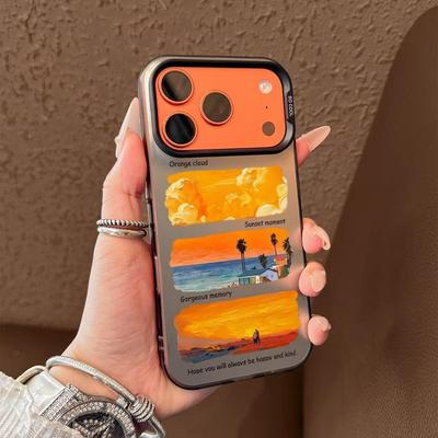 Romantische Sonnenuntergang iPhone 17 Hülle für Apple 16 Pro, 15, 14, 13 Pro Max, X - Stilvolles und Einzigartiges Design