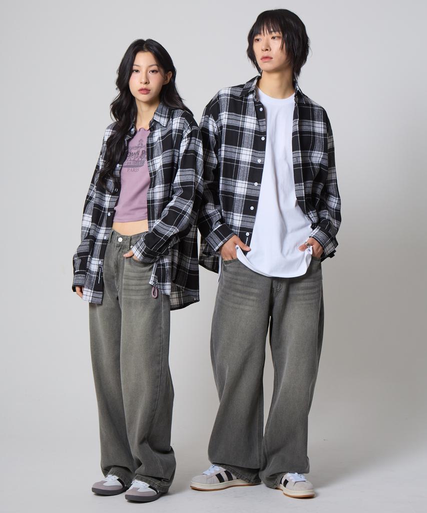 UNKNOWN PLANET Daily Wide Pigment Pants Khaki