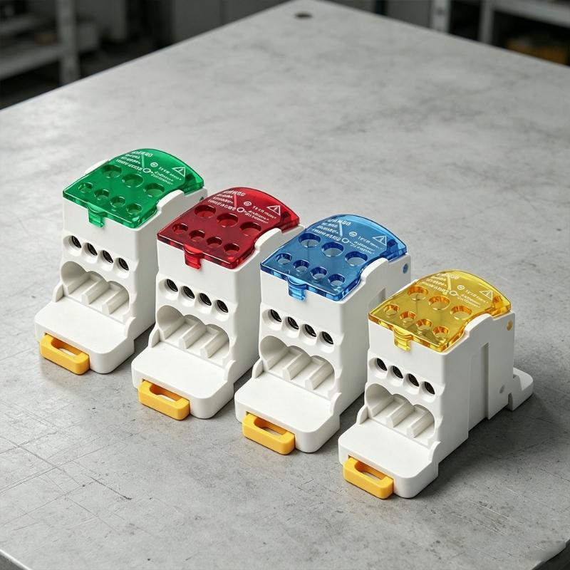 Plastic Junction Box Terminal Block Multi Outlet Terminal Block Rail Splitter Box For Electrical Installations